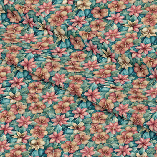 Beautiful Flowers Euphorbia Pattern 6 Quilting Cotton Fabric