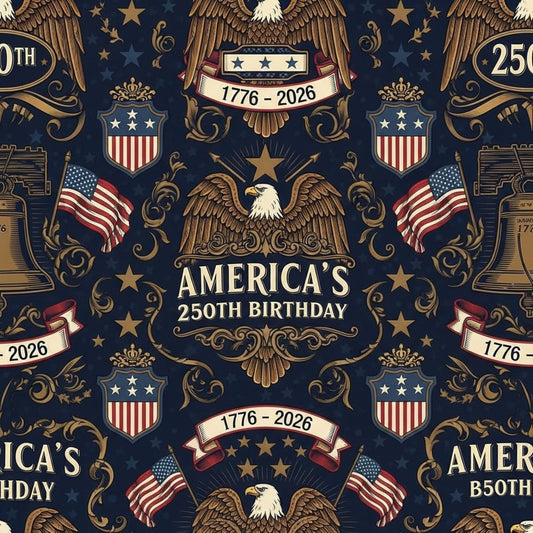 250th Anniversary Pattern 20 Quilting Cotton Fabric