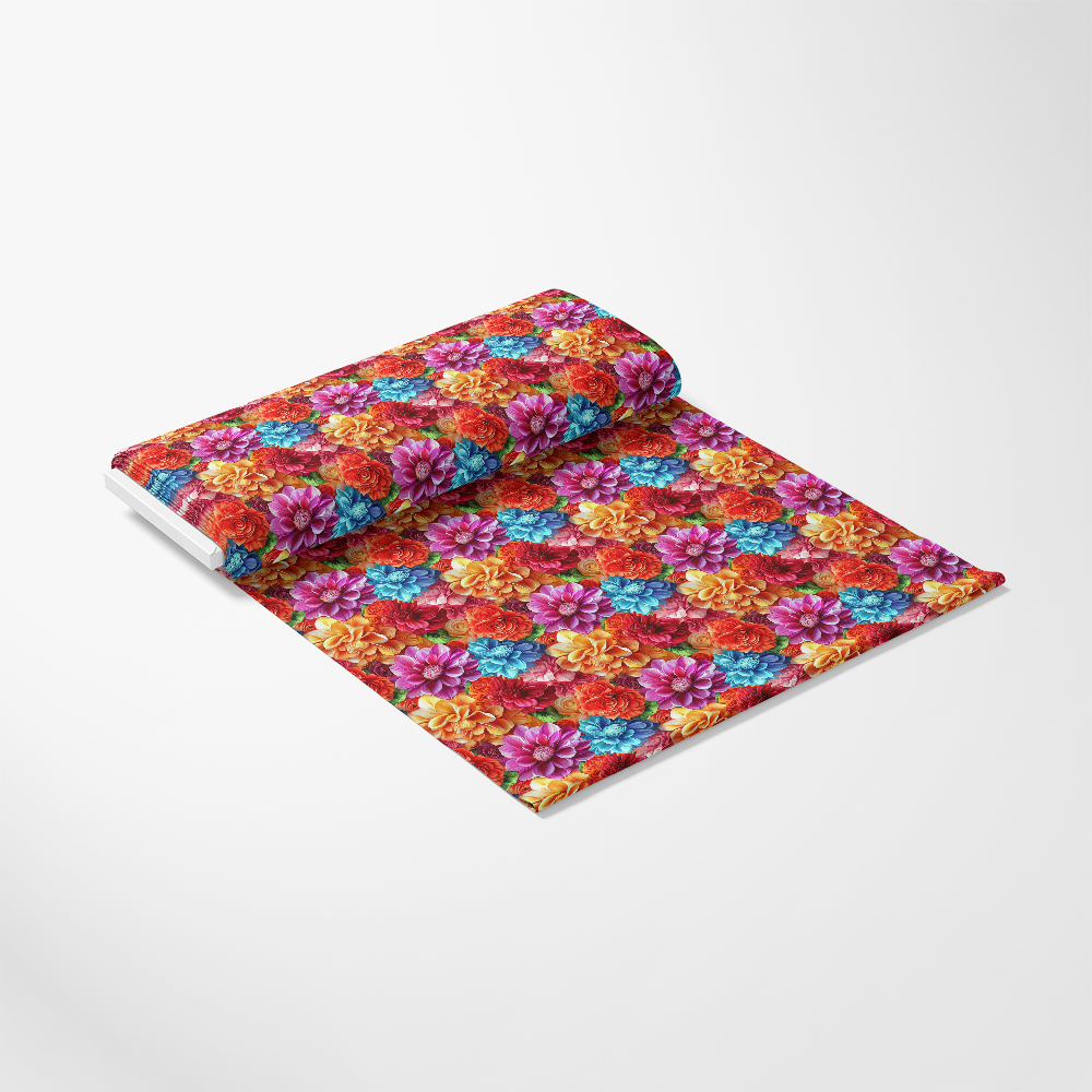 3D Colorful Florals Pattern 2 Quilting Cotton Fabric