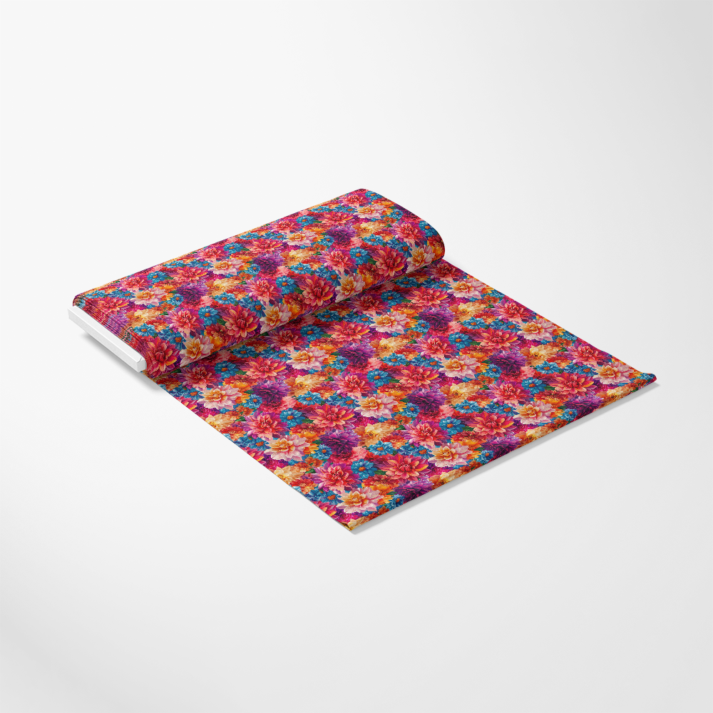 3D Colorful Florals Pattern 7 Quilting Cotton Fabric