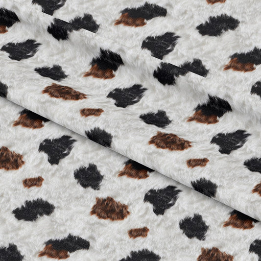Bold Brown and White Cow Pattern 16 Quilting Cotton Fabric