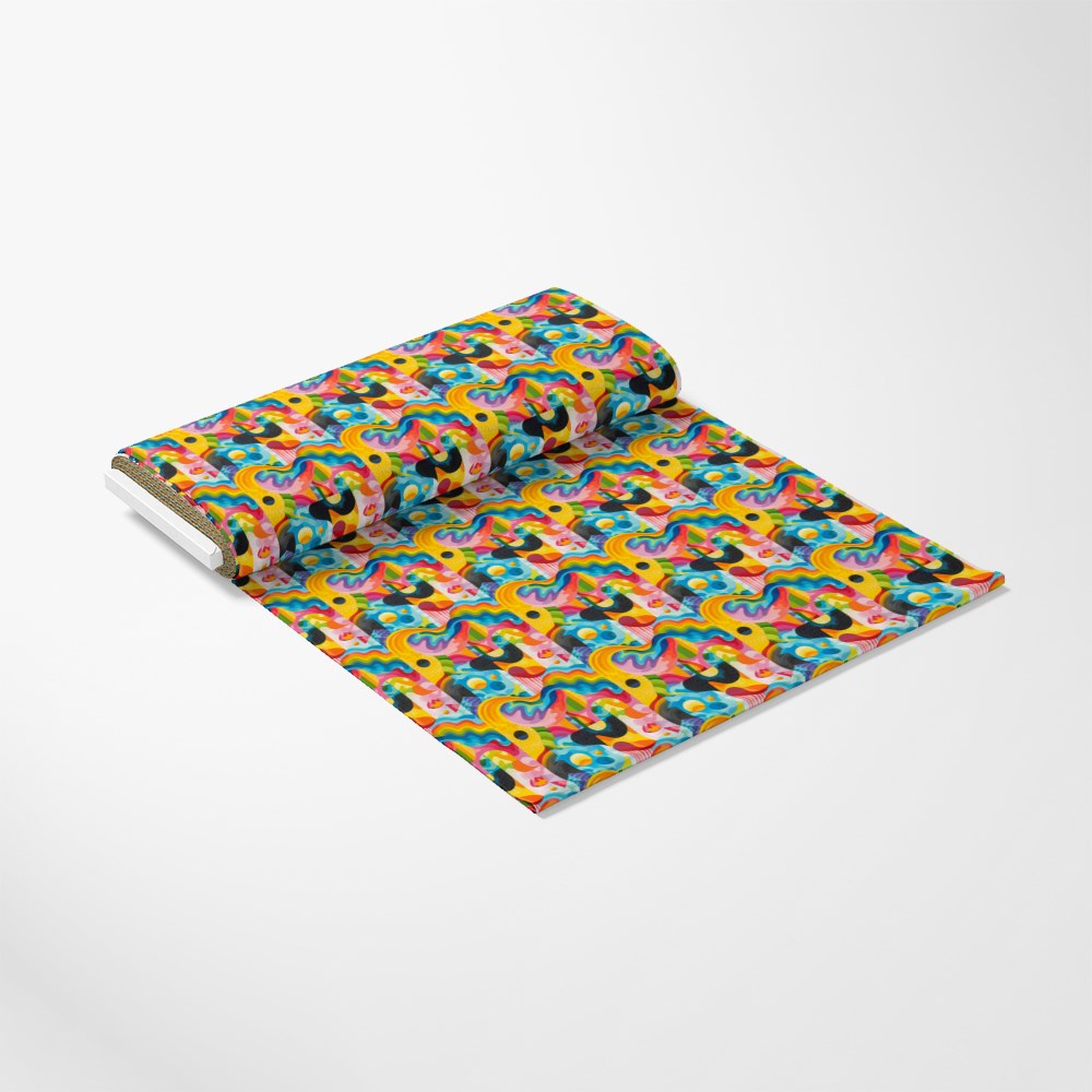 Psychedelic Painting Pattern 1 Quilting Cotton Fabric