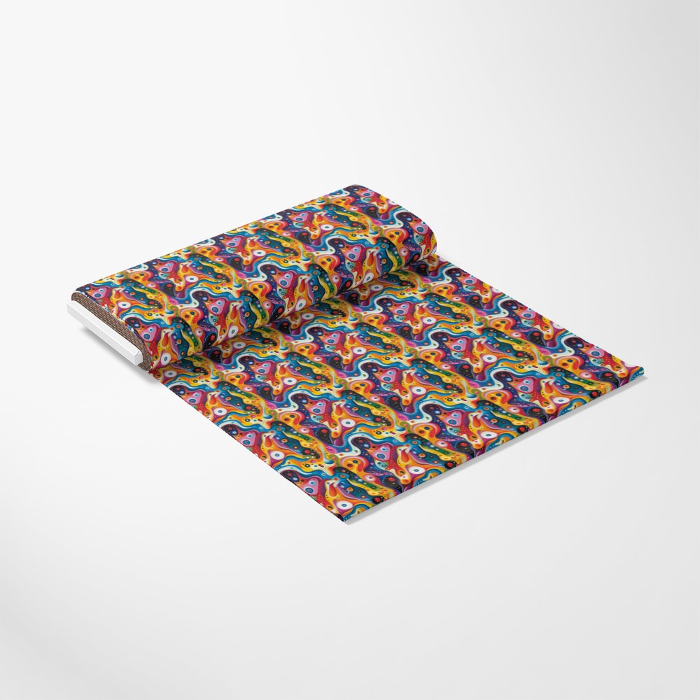 Psychedelic Painting Pattern 7 Quilting Cotton Fabric