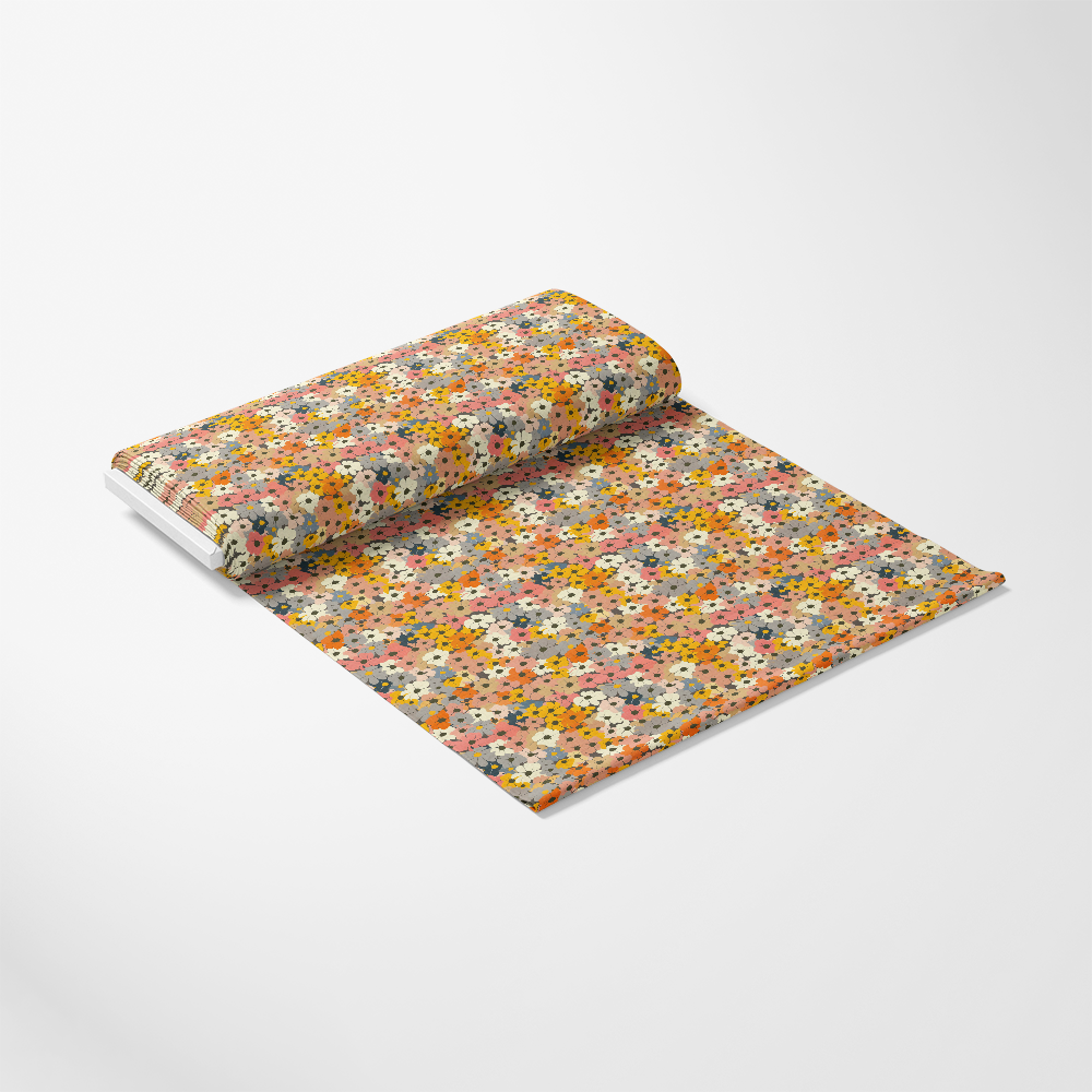 70s Retro Flowers Pattern 4 Quilting Cotton Fabric