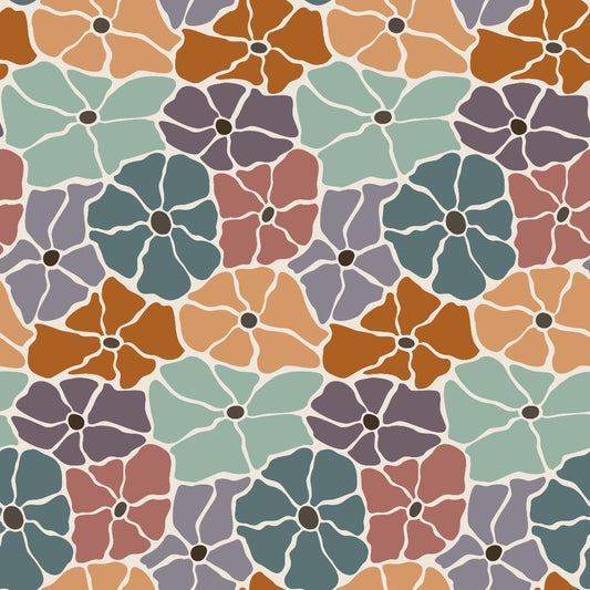 Retro Floral Pattern 7 Quilting Cotton Fabric