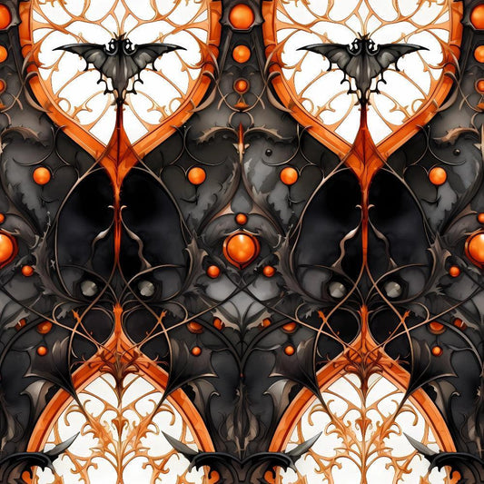 Gothic Halloween Pattern 11 Quilting Cotton Fabric