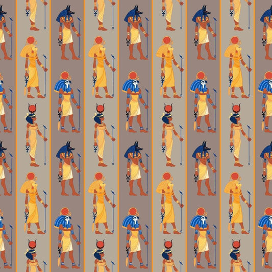 Egyptian Hieroglyphs Pattern 1 Quilting Cotton Fabric