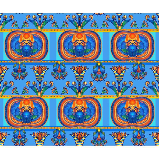 Egyptian Hieroglyphs Pattern 5 Quilting Cotton Fabric