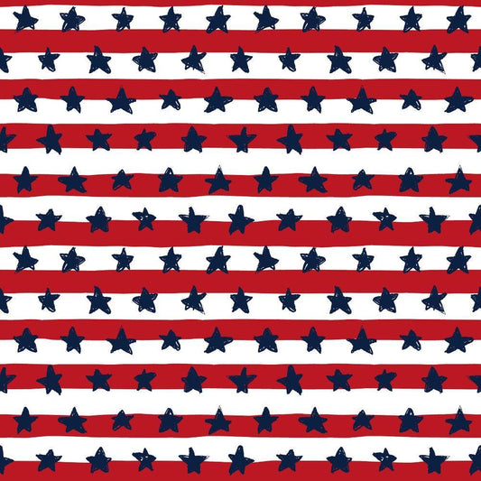 Patriotic July Pattern 3 Quilting Cotton Fabric