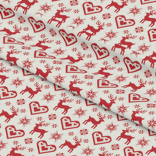 Scandinavian Folk Christmas Pattern 15 Quilting Cotton Fabric