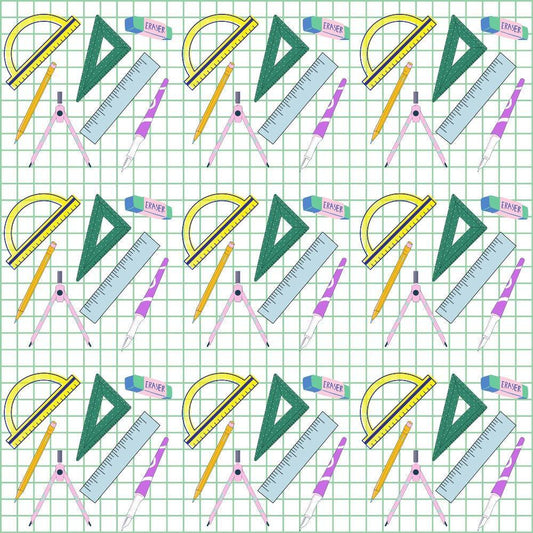 Back To School Elements Pattern 5 Quilting Cotton Fabric
