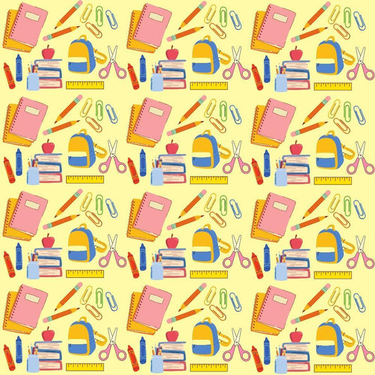 Back To School Elements Pattern 11 Quilting Cotton Fabric