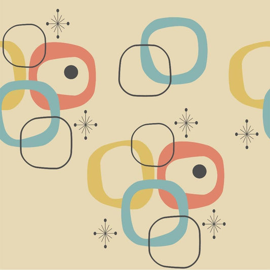 Mid-Century Modern Pattern 31 Quilting Cotton Fabric