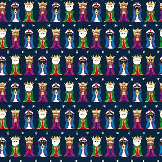 Cartoon Christmas Nativity Pattern 3 Quilting Cotton Fabric