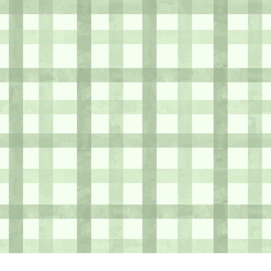 Bloom Time Blush Green Check Quilting Cotton Fabric