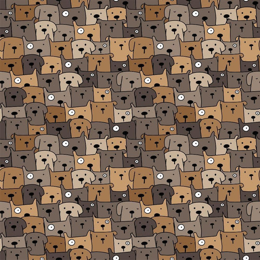 Cute Dogs Pattern 9 Quilting Cotton Fabric