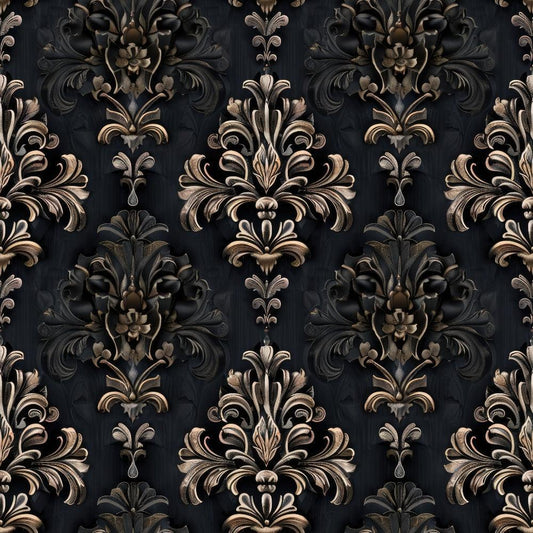 Gothic Damask Pattern 4 Quilting Cotton Fabric