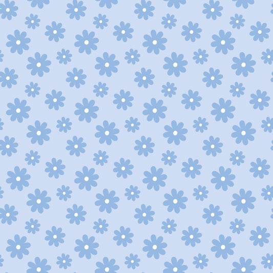 Periwinkle Dreams Daisies Quilting Cotton Fabric