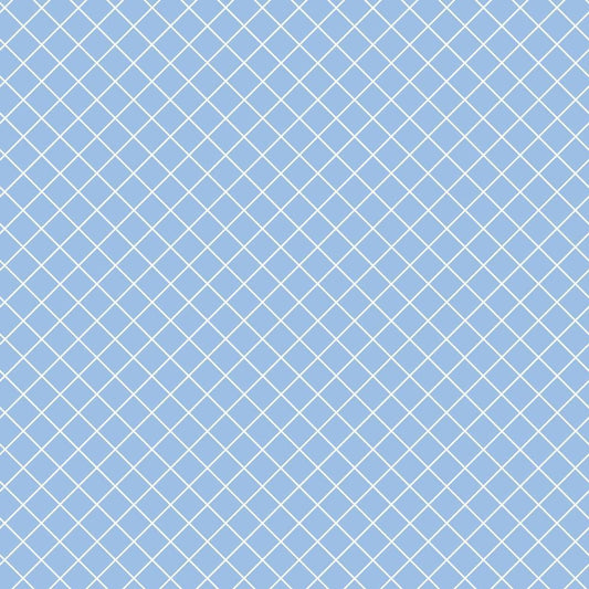 Periwinkle Dreams Gingham White on Periwinkle Quilting Cotton Fabric