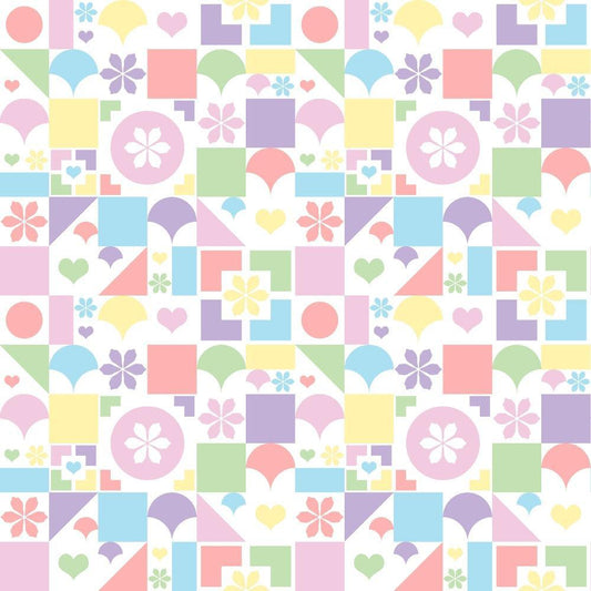 Rainbow Color Pastel Quilting Cotton Fabric