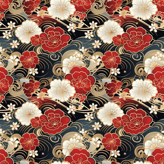 Chinese Lunar Lantern Lights Pattern 7 Quilting Cotton Fabric