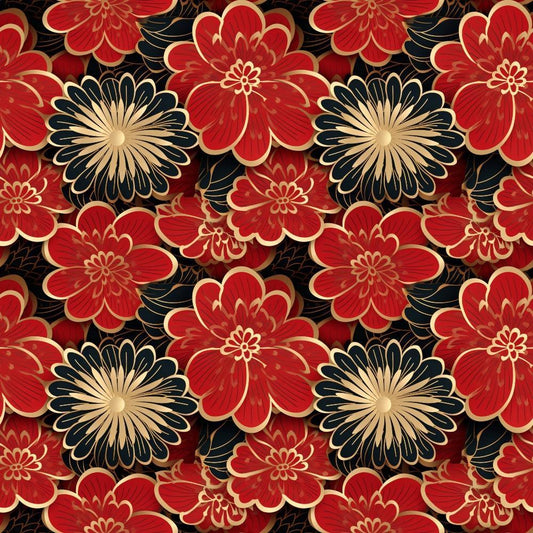 Chinese Lunar Lantern Lights Pattern 10 Quilting Cotton Fabric