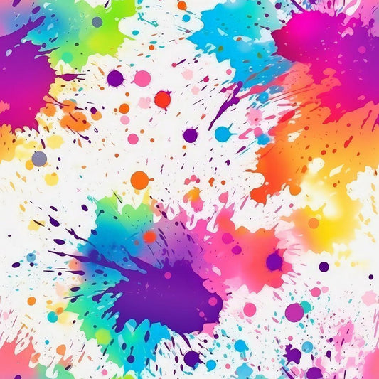 Colorful Paint Splashes Pattern 8 Quilting Cotton Fabric