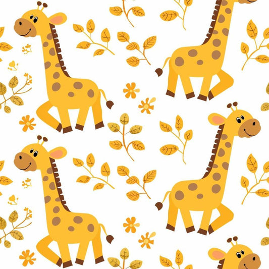 Baby Safari Animals Pattern 22 Quilting Cotton Fabric