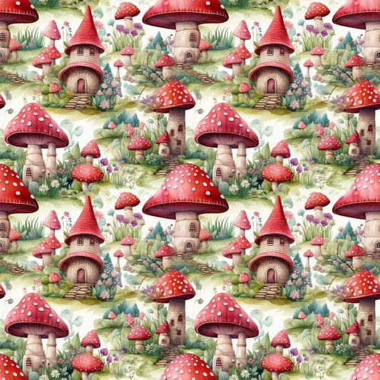 Fairy Houses Pattern 10 Quilting Cotton Fabric