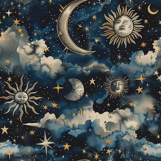 Golden Cosmos Pattern 7 Quilting Cotton Fabric