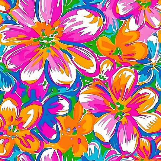 Groovy Hippie Pattern 1 Quilting Cotton Fabric