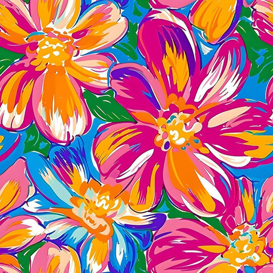 Groovy Hippie Pattern 10 Quilting Cotton Fabric