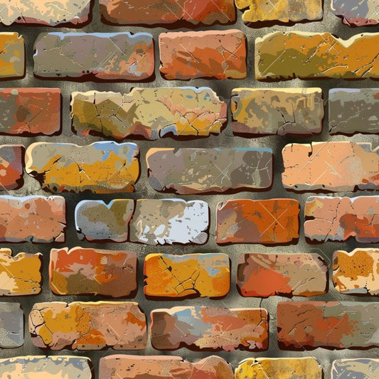Brick Walls Pattern 25 Quilting Cotton Fabric