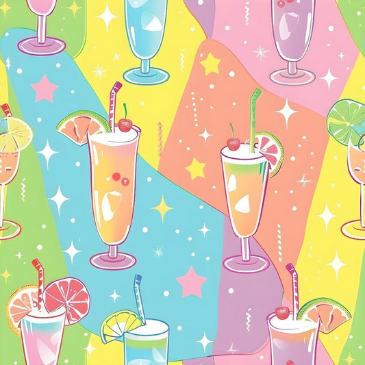 Summer Cocktails Pattern 16 Quilting Cotton Fabric