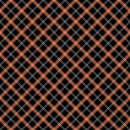 Fall Orange Plaid Pattern 4 Quilting Cotton Fabric