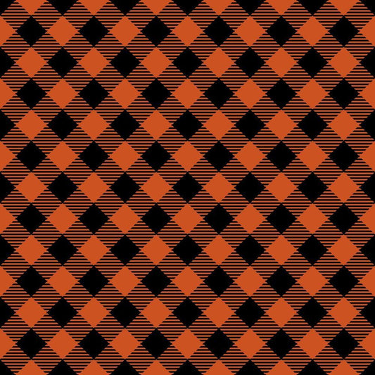 Fall Orange Plaid Pattern 18 Quilting Cotton Fabric