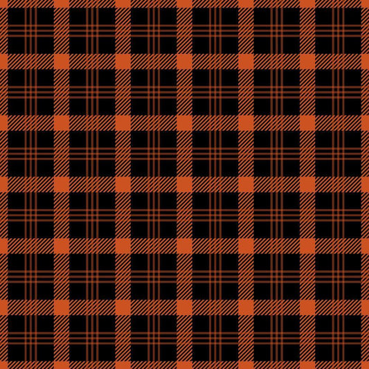 Fall Orange Plaid Pattern 19 Quilting Cotton Fabric