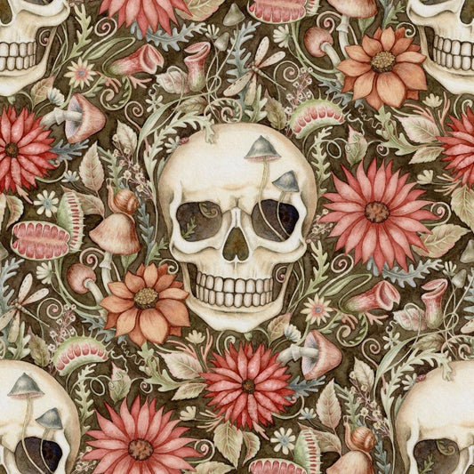Cottagecore Halloween Quilting Cotton Fabric