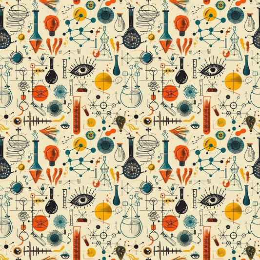 Science Kit Pattern 22 Quilting Cotton Fabric