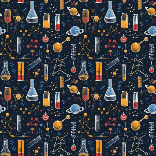 Science Kit Pattern 11 Quilting Cotton Fabric