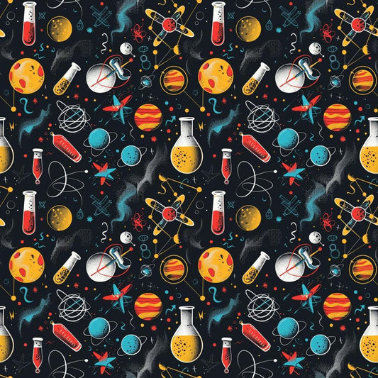 Science Kit Pattern 14 Quilting Cotton Fabric