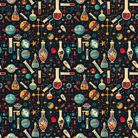 Science Kit Pattern 18 Quilting Cotton Fabric