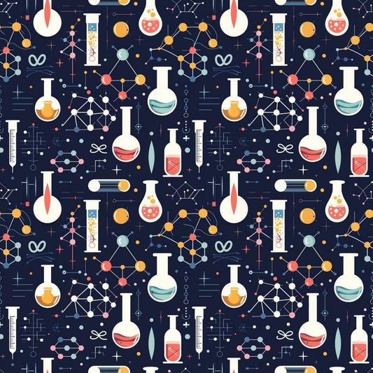 Science Kit Pattern 20 Quilting Cotton Fabric
