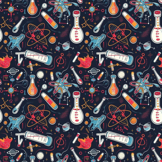 Science Kit Pattern 23 Quilting Cotton Fabric