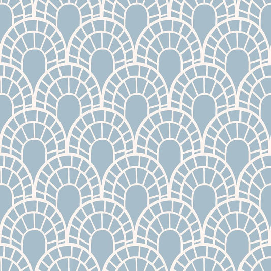 Groovy Blue Boho Pattern 9 Quilting Cotton Fabric