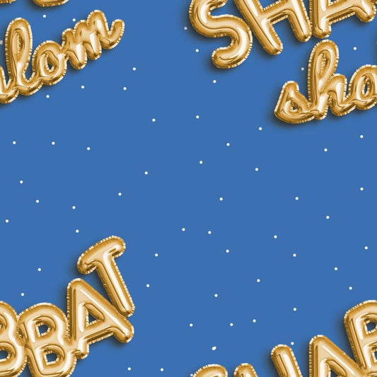 Shabbat Shalom Pattern 1 Quilting Cotton Fabric