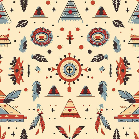 Native American Elements Pattern 6 Quilting Cotton Fabric