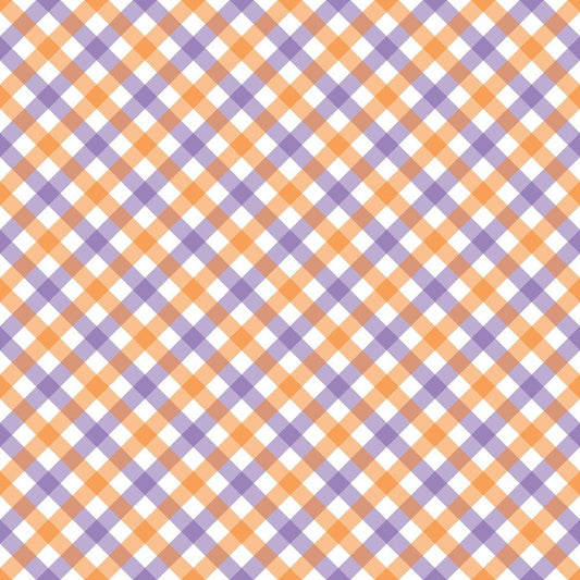 Halloween Plaid Pattern 2 Quilting Cotton Fabric