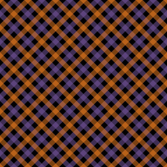 Halloween Plaid Pattern 3 Quilting Cotton Fabric