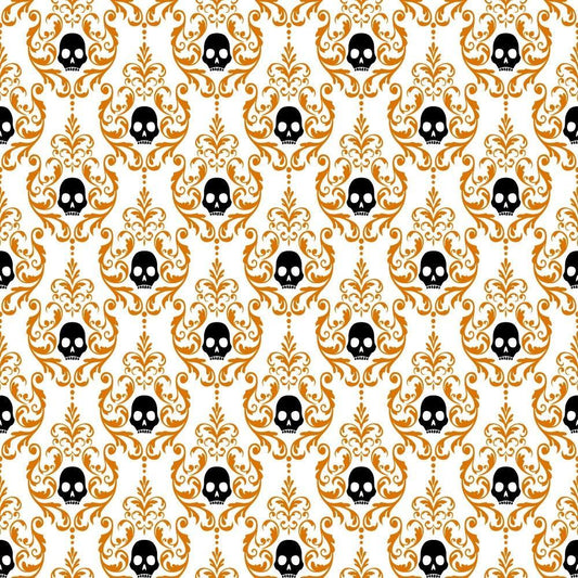Elegant Halloween Pattern 17 Quilting Cotton Fabric